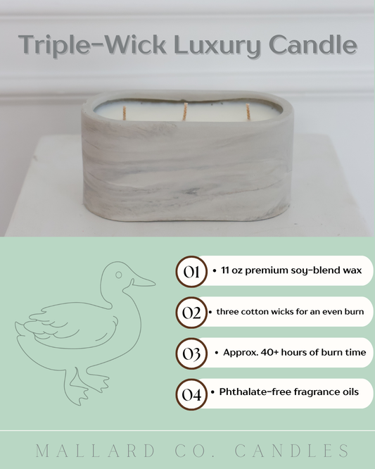 Triple-Wick Luxury Candle