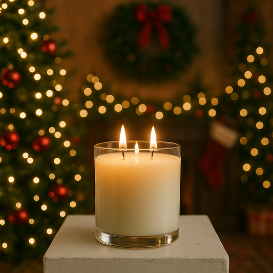 Holiday Large Glass Candles